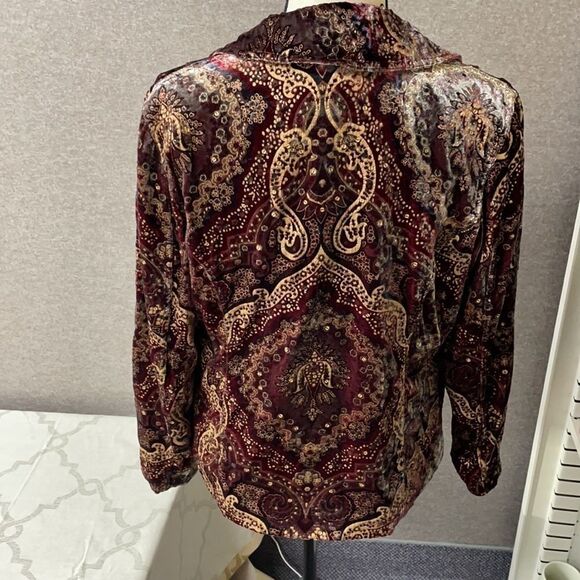 Vintage Silk Blend Jacket Size 1 (Equiv 14 / 16) - Picture 4 of 9